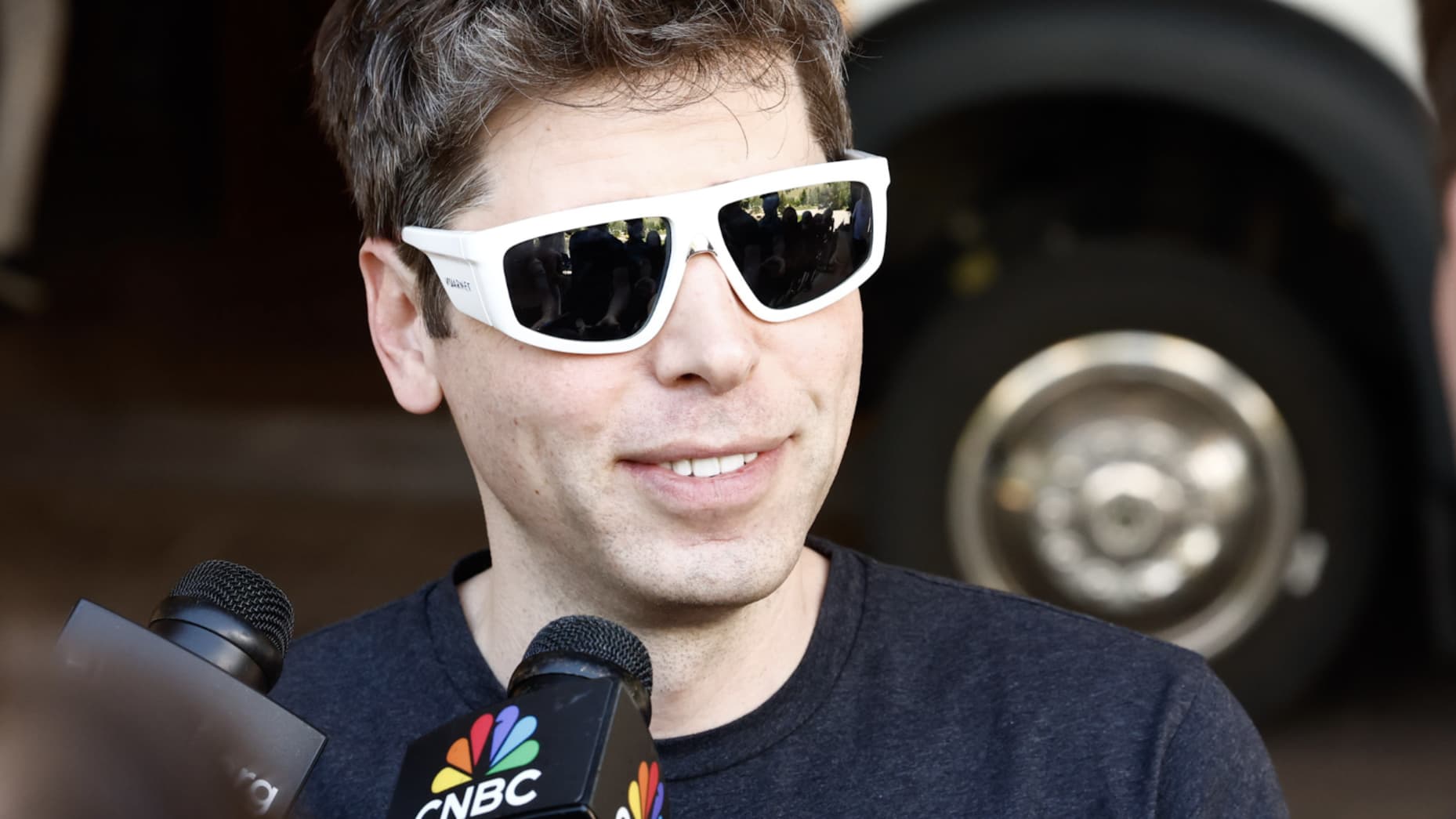 Sam Altman, CEO of OpenAI, attends the annual Allen and Co. Sun Valley Media and Technology Conference at the Sun Valley Resort in Sun Valley, Idaho, on July 8, 2025.